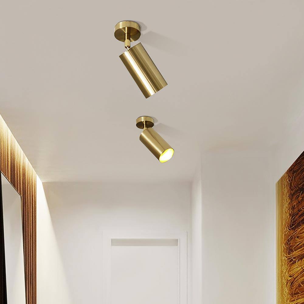 HUOKU Parroco Brass Halogen/Incandescent Fixed Track Gimbal Head (2-Piece of 1-Pack)