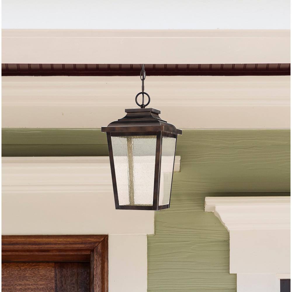 the great outdoors by Minka Lavery Irvington Manor Collection Outdoor Chelesa Bronze Integrated LED Hanging Lantern