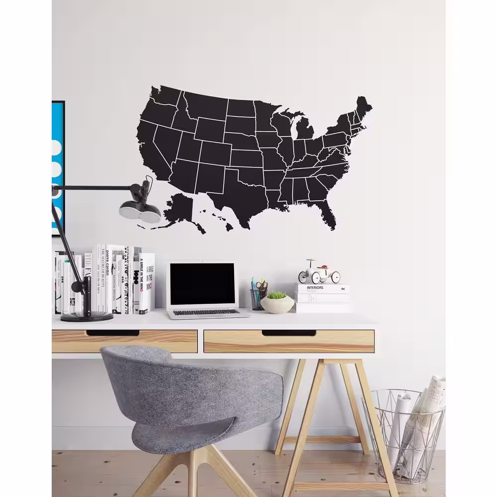 Stencil1 Large USA Wall Map Stencil