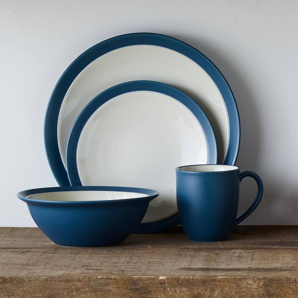 Noritake Colorwave Blue Stoneware 4 -Piece Curve Place Setting