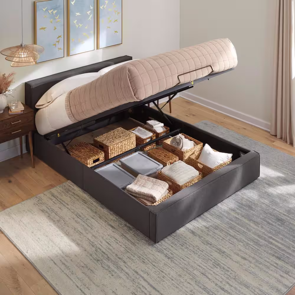 Hampton Bay Wilby 1-Light Natural Tiered Pendant Chandelier with Rattan Shade