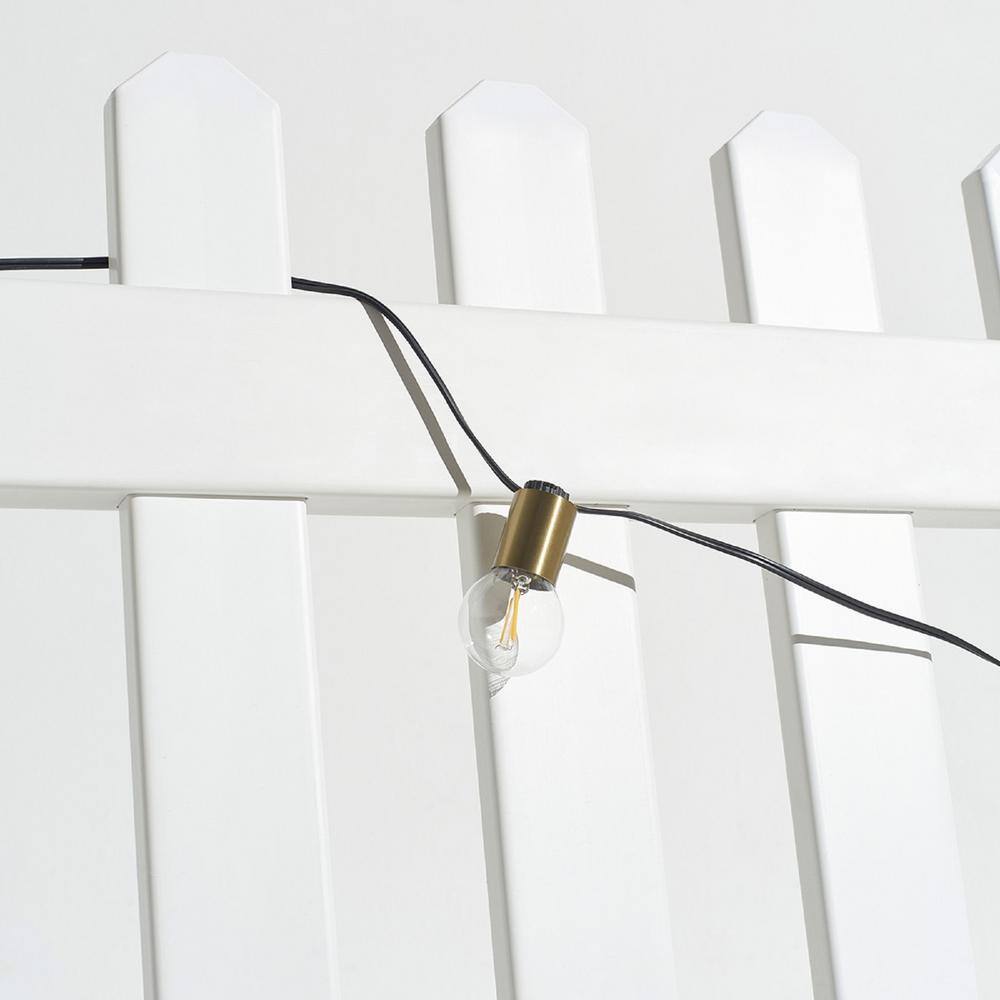 Brightech Ambience Glow 12-Light 26 ft. Outdoor Plug-in 1W 2700k LED G40 Globe Bulb String-Light