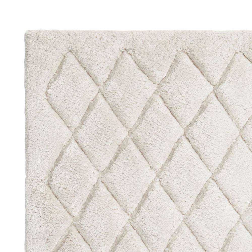 VERA WANG Marquis Diamond Grey Cotton Blend 2-Piece Rug Set