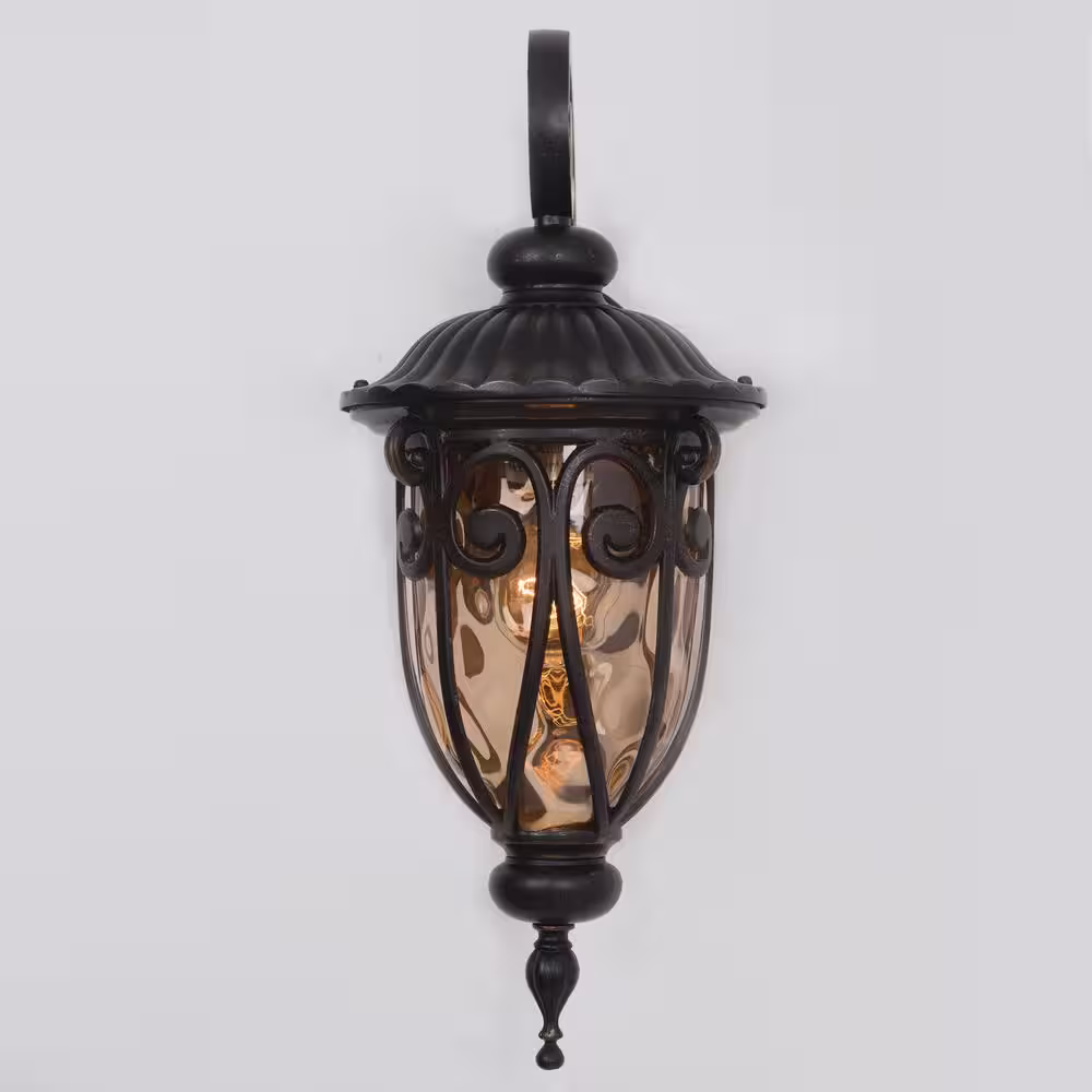 Yosemite Home Decor Viviana Collection 1-Light Oil-Rubbed Bronze Outdoor Wall Lantern Sconce