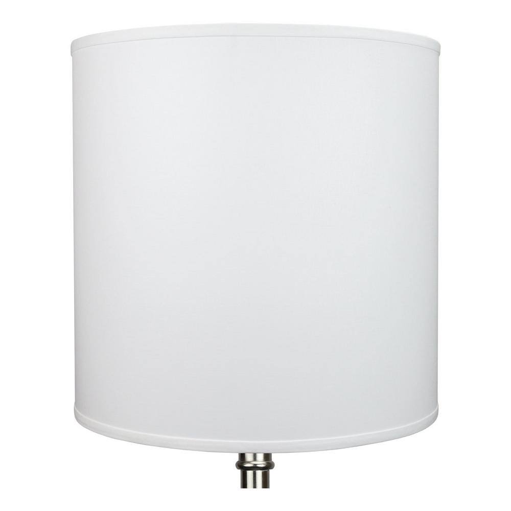 FenchelShades.com Fenchel Shades 18 in. Top Diameter x 18 in. Bottom Diameter x 18 in. Height Drum Lamp Shade - Linen White