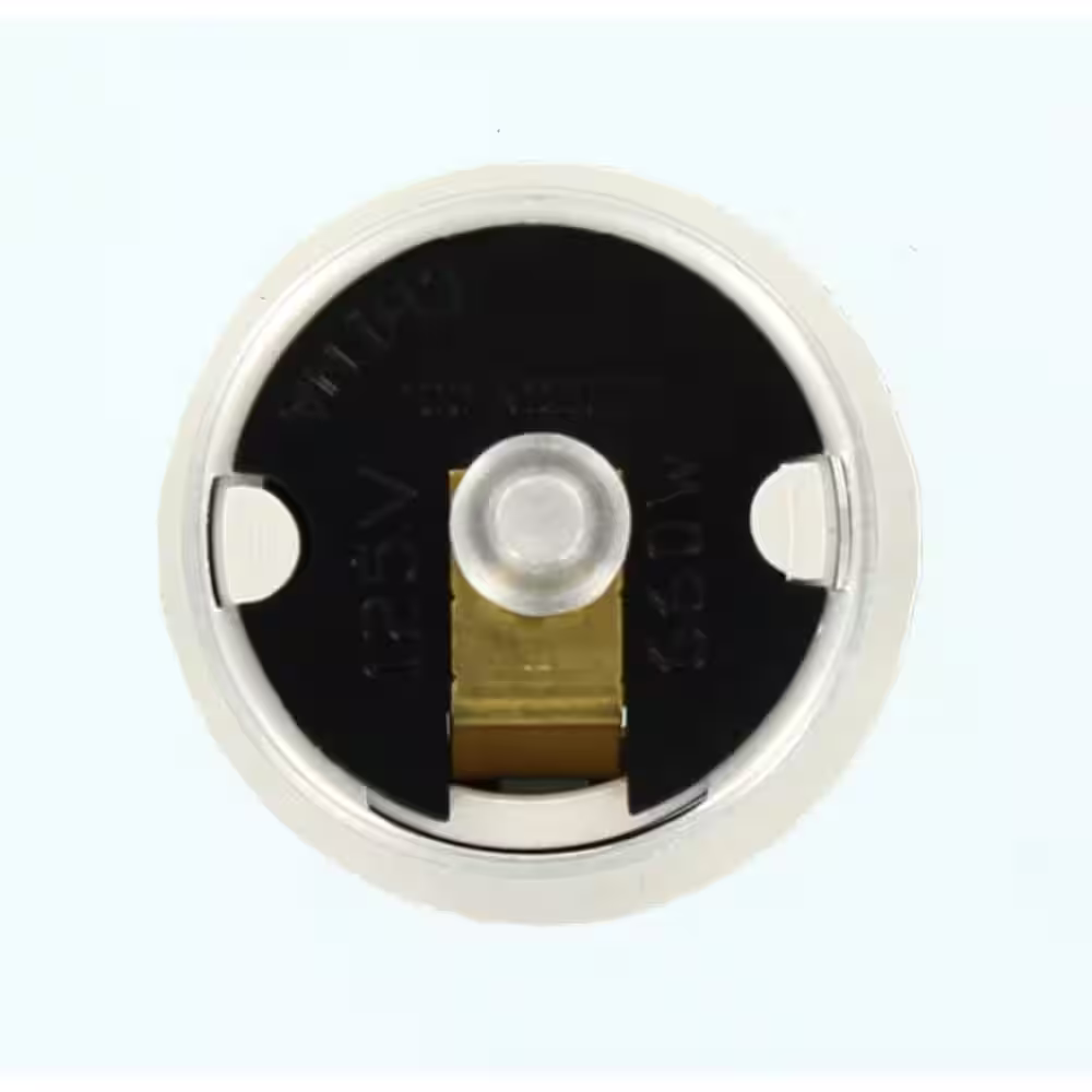 None 660-Watt Lamp Holder to Outlet Adapter, White