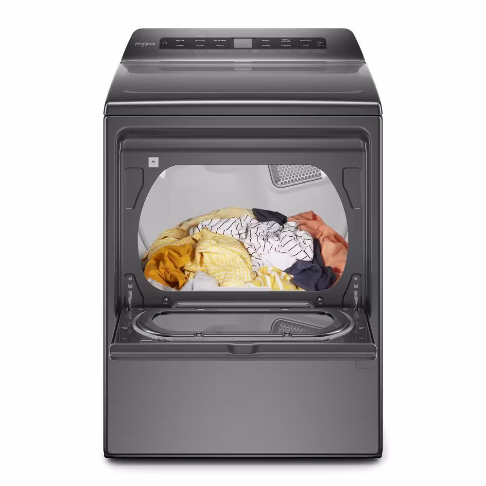 Whirlpool 7.4 cu. ft. 120-Volt Smart Chrome Shadow Gas Vented Dryer with Accudry System