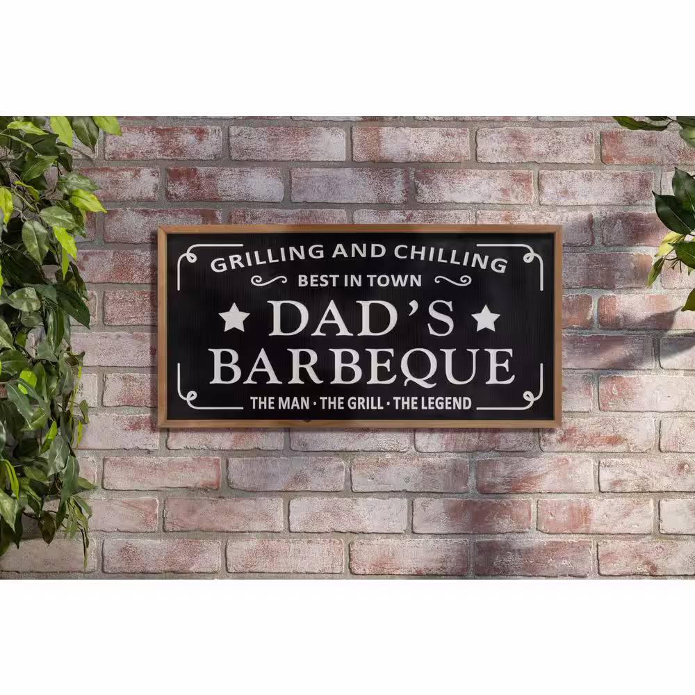 None 31.5 in. L Wood Black Engraved Lighted Decorative Sign