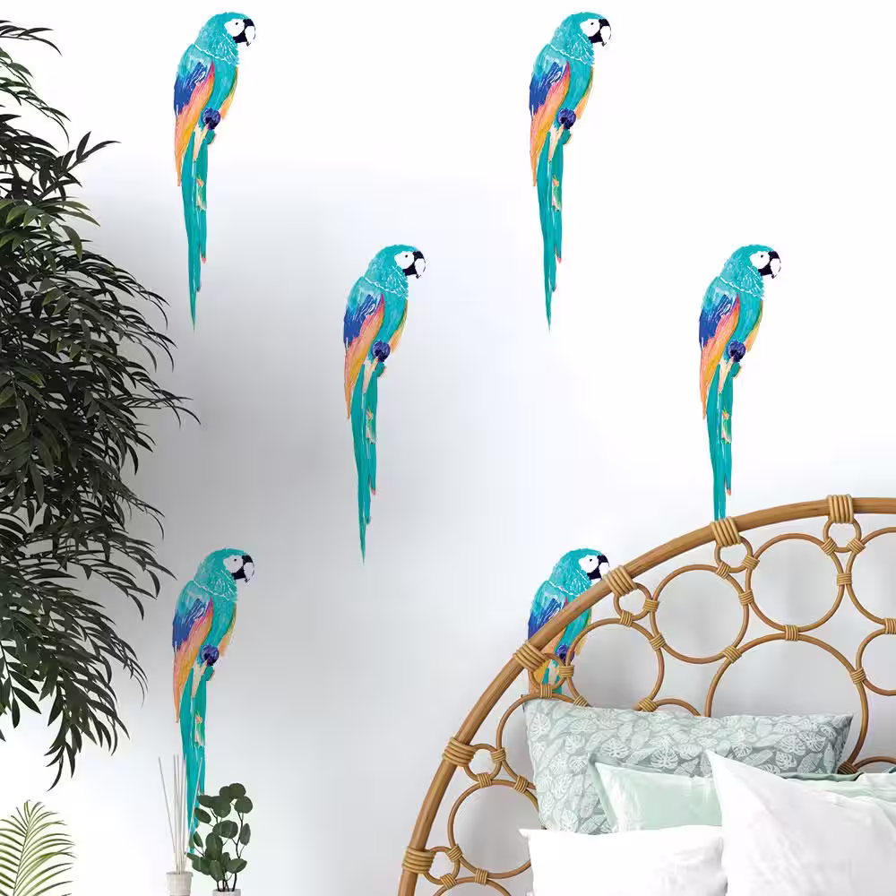 Tempaper Parrot Peel and Stick Wall Decals (Set of 6)