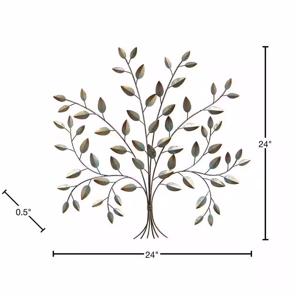 HomeRoots Tree Of Life Metal Wall Decor