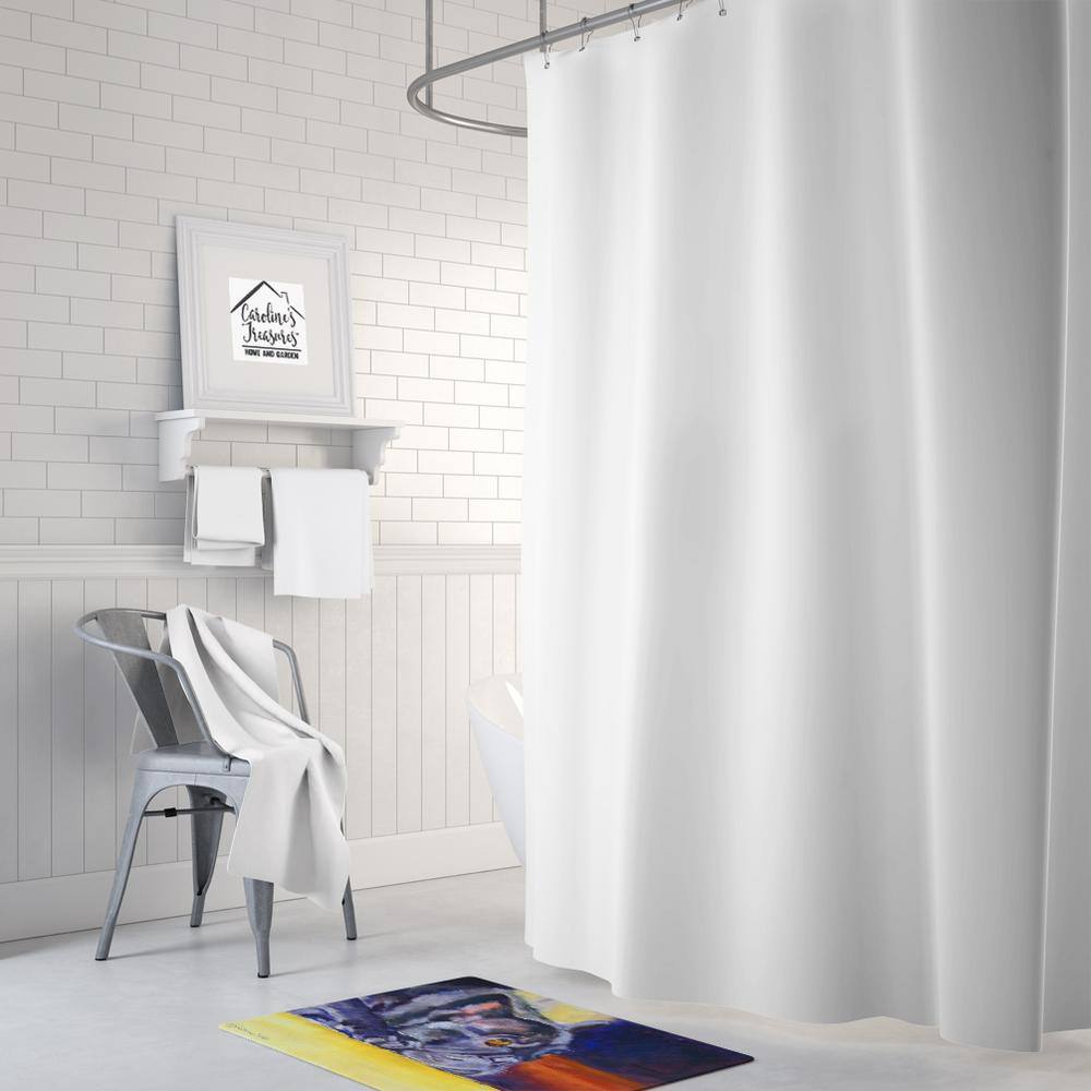 Caroline's Treasures 19 in. x 27 in. Black French Bulldog Sunny Machine Washable Memory Foam Mat