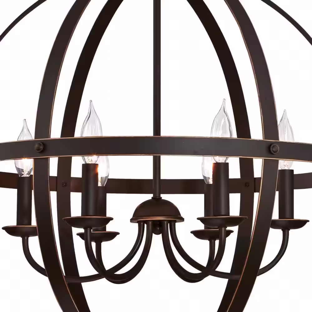 Westinghouse Stella Mira 6-Light Oil Rubbed Bronze with Highlights Chandelier