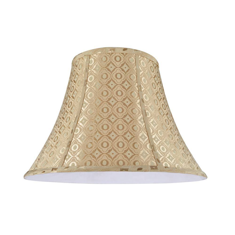 Aspen Creative Corporation 18 in. x 13 in. Gold and Geometric Design Bell Lamp Shade