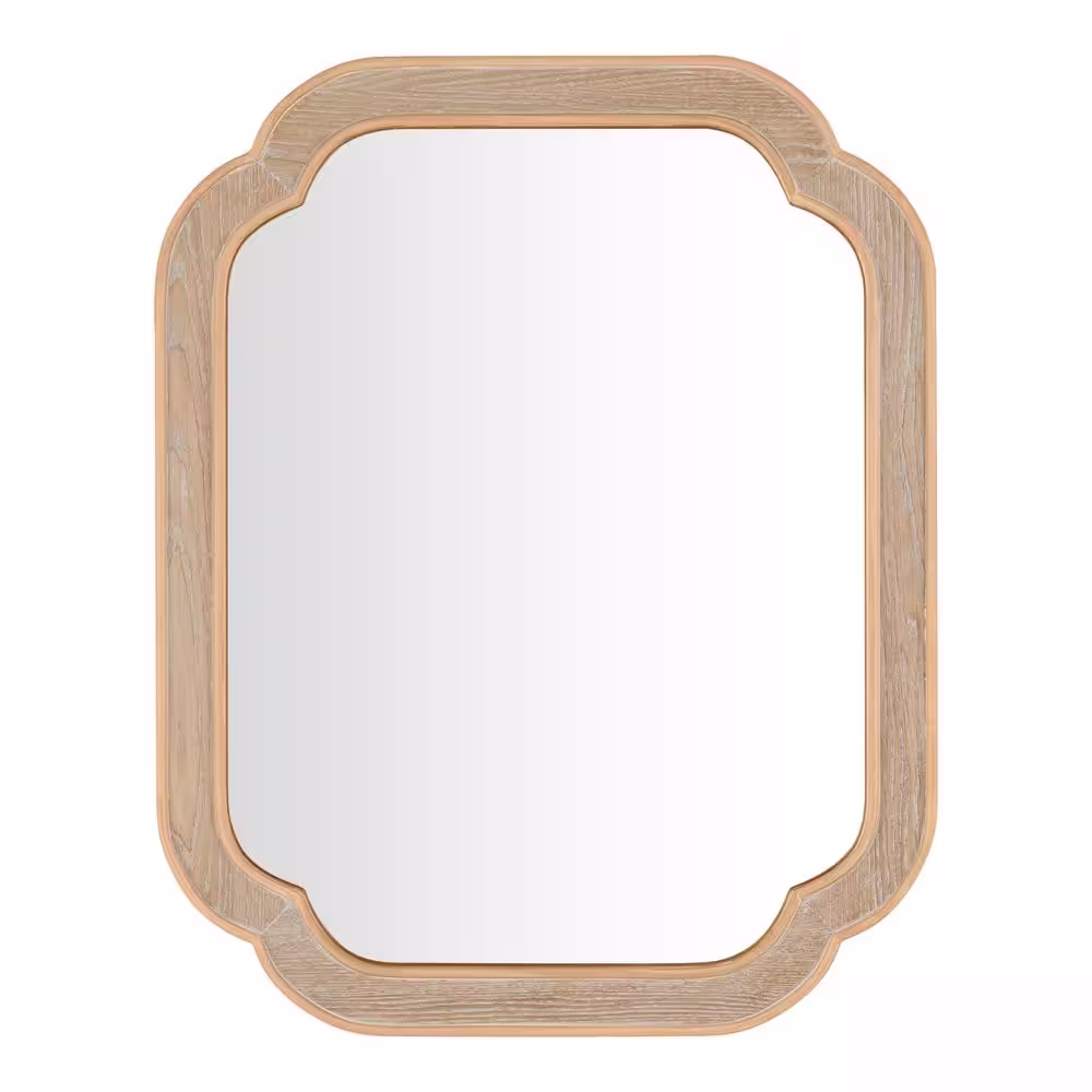 StyleWell Medium French Country Natural Wood Framed Mirror (24 in. W x 30 in. H)