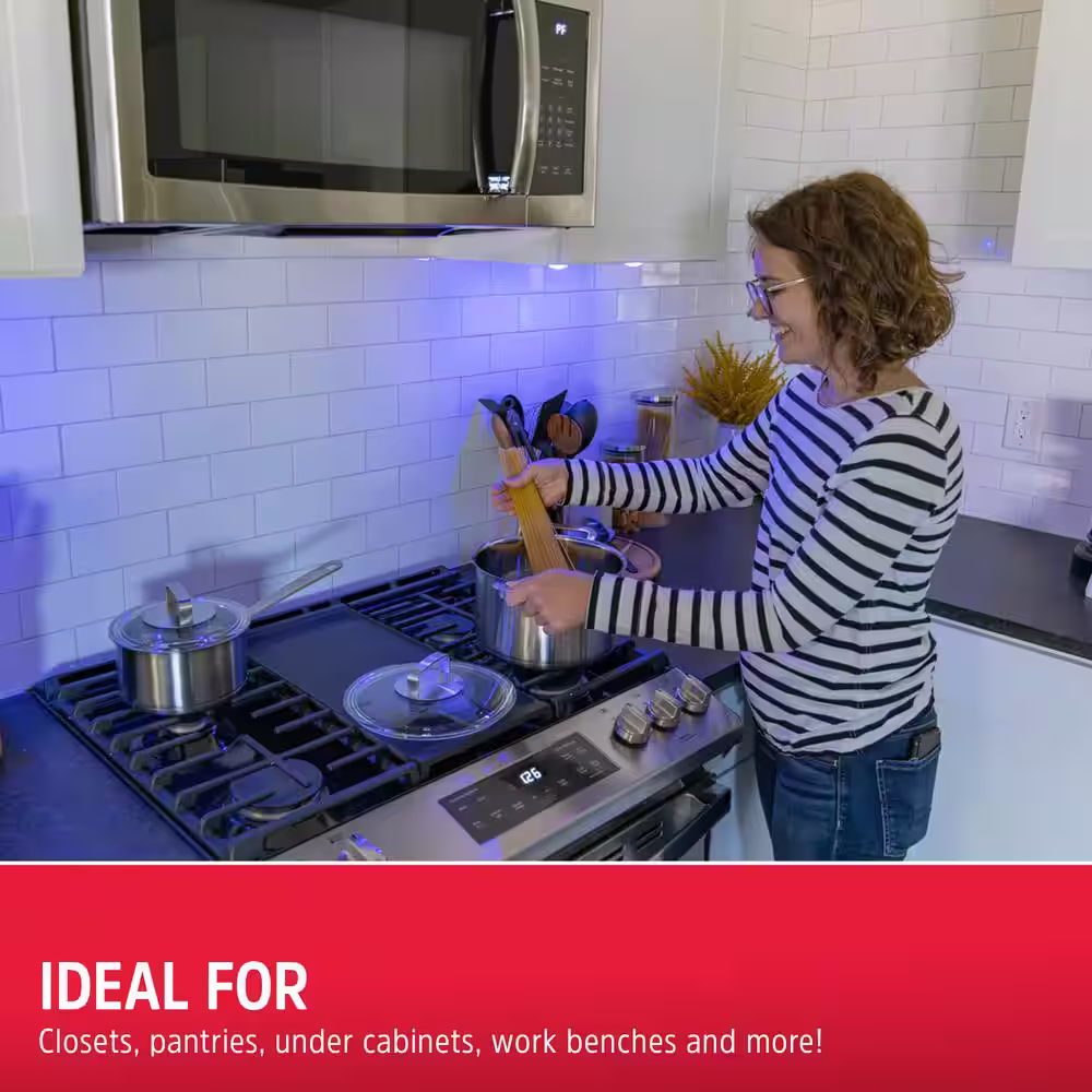 Energizer Battery Operated LED Color-Changing Puck Lights with Remote (2-Pack)