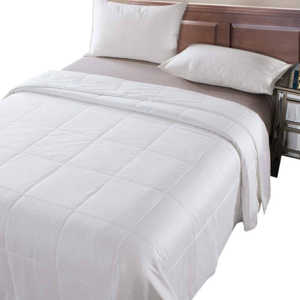 A1 Home Collections A1HC All Season White Twin GOTS Certified Organic Cotton Cover 100% Mulberry and Soft Breathable Silk Comforter