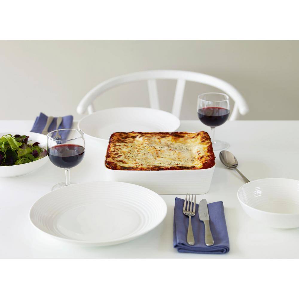 Royal Doulton Gordon Ramsay Maze 32 fl. oz. White Stoneware Pasta Bowl (Set of 4)