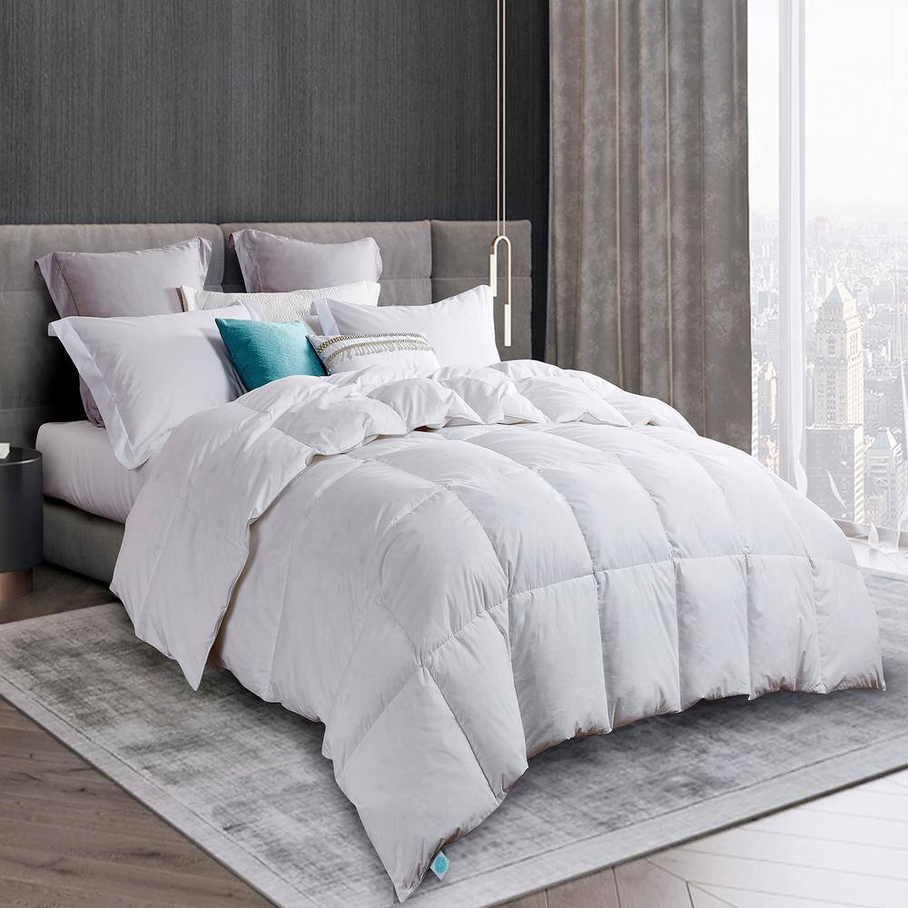 Martha Stewart Living 240 Thread Count Year Round Warmth White Goose Down and Feather Comforter
