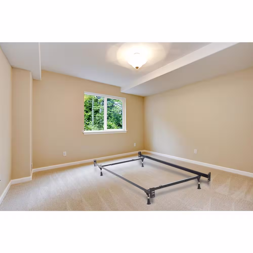 Hollywood Bed Frame Twin Headboard and Footboard Adjustable Bed Frame with 4-Glides