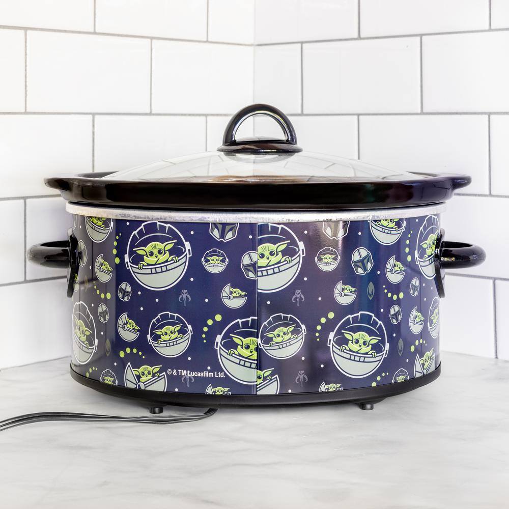 Uncanny Brands 5 qt. The Mandalorian Navy Ceramic Slow Cooker