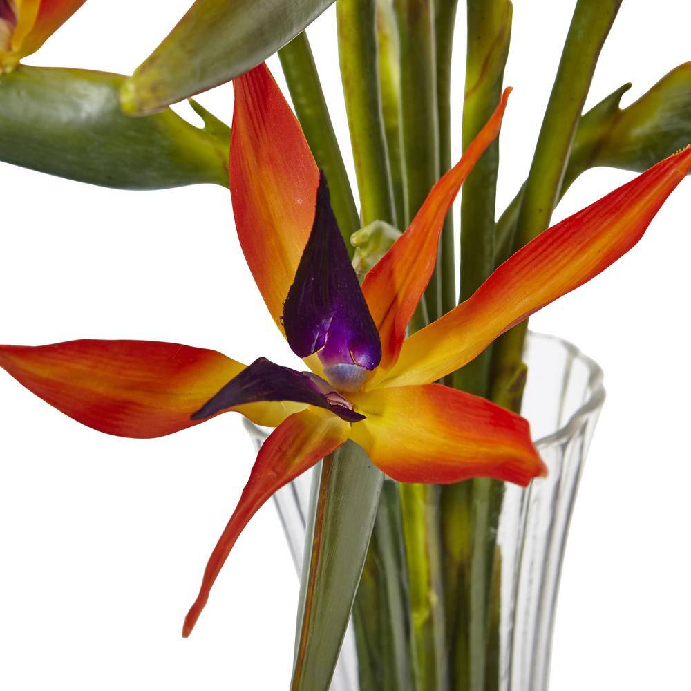 Nearly Natural 32 in. Large Birds of Paradise in Vase