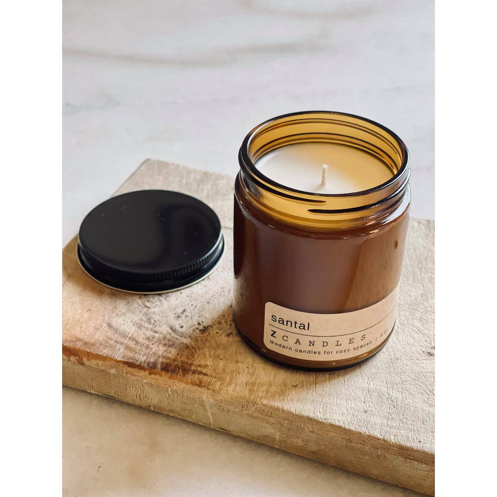 Z CANDLES Santal, Amber Jar Candle 8 oz.