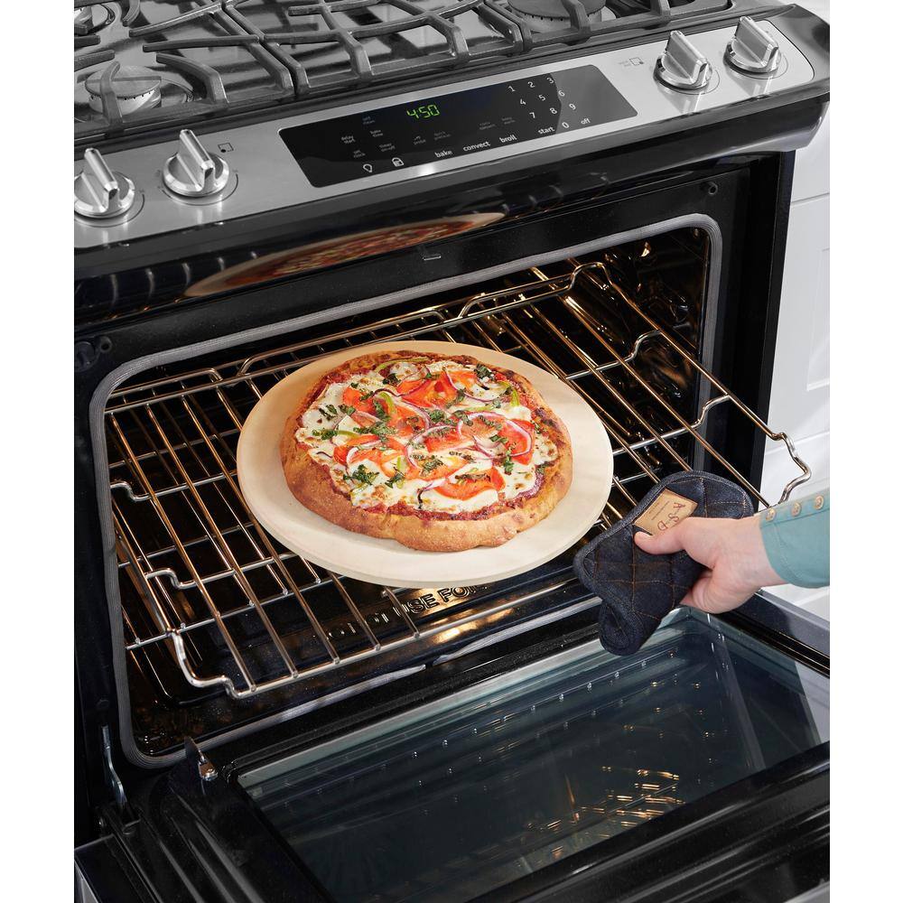 Art Style Design Living Vintage Draper Denim Potholder and Oven Mitt Set