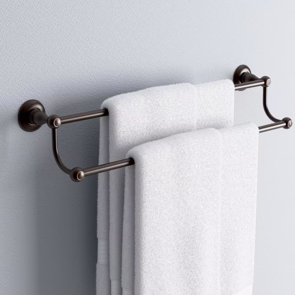 Delta Porter 24 in. Double Towel Bar in Oil Rubbed Bronze
