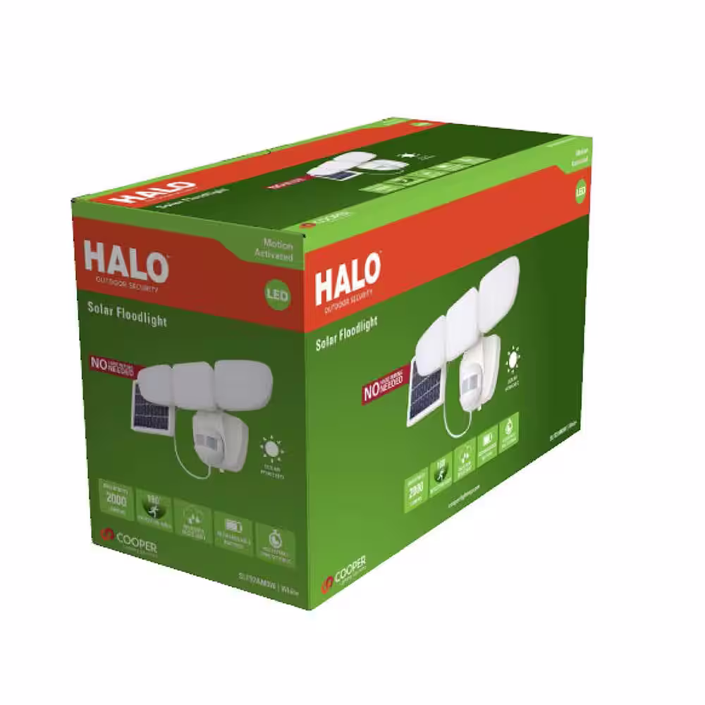 None SLFS 180-Degree White Motion Activated Outdoor Integrated LED Flood Light 2267 Lumens