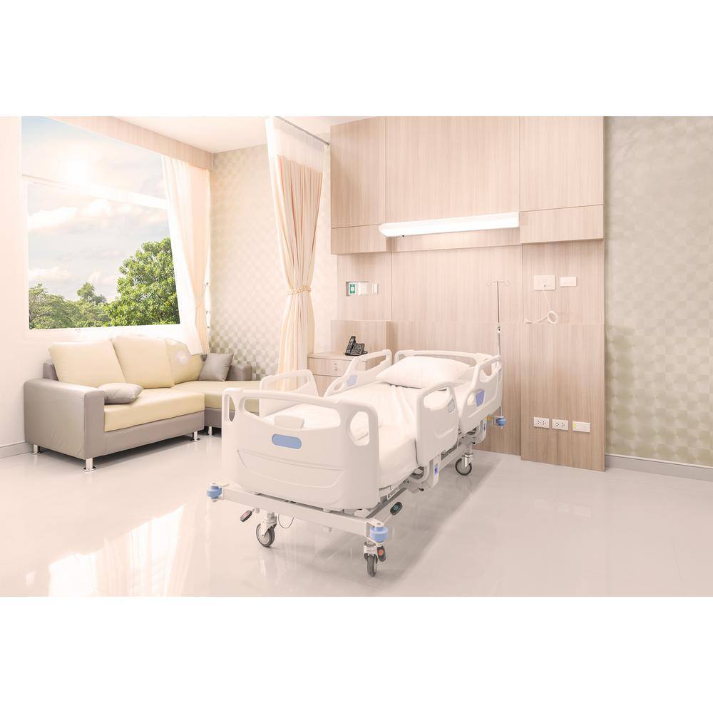 Sunlite 48 in. White LED Linear Bed Light Fixture with Up and Down Lighting 3-Way Vanity Light Bar 3000K Warm White