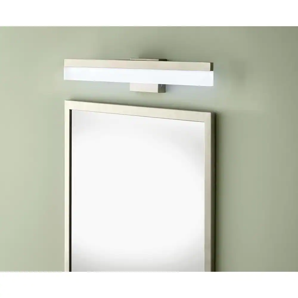 Hampton Bay Eldridge 24 in. 1-Light Brushed Nickel LED Bathroom Vanity Light Bar