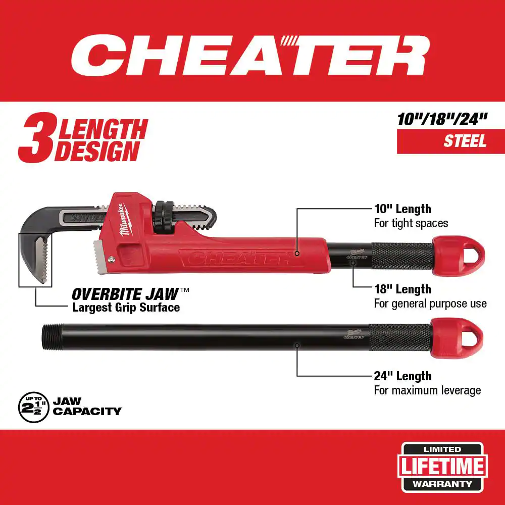 Milwaukee Cheater Pipe Wrench