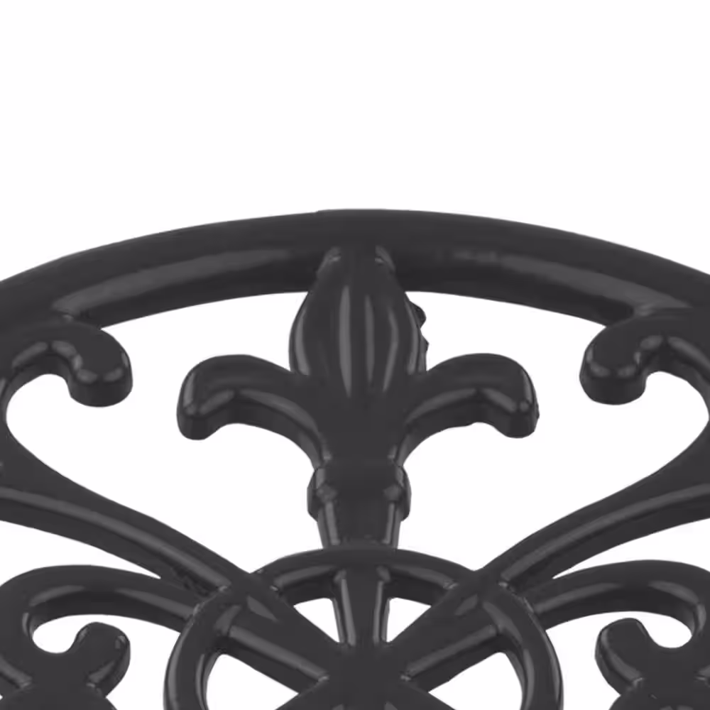Home Basics Fleur De Lis Black Cast Iron Trivet