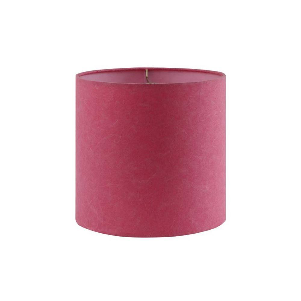 Aspen Creative Corporation 8 in. x 8 in. Rose Pink Drum/Cylinder Lamp Shade