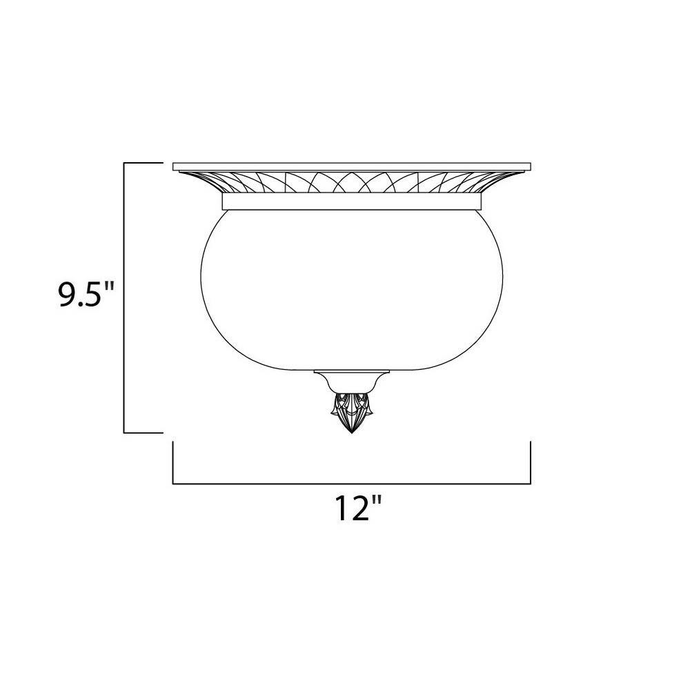 Maxim Lighting Carriage House Die Cast 2-Light Oil Rubbed Bronze Outdoor Flushmount