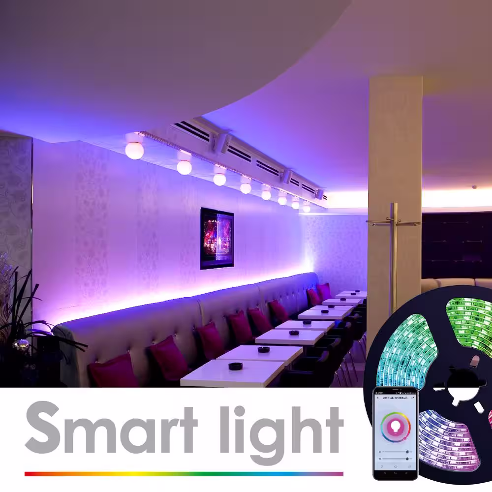 WBM SMART LED Multi-Color Strips Light, RGB Strips Light, Wi-Fi Lamp (1x5M) (Pack of 4)