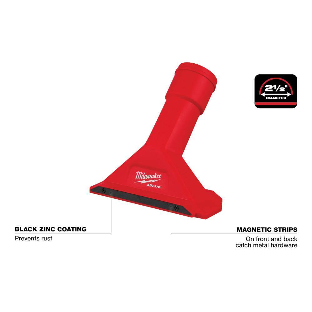 Milwaukee AIR-TIP 2-1/2 in. Magnetic Utility Nozzle Attachment for Wet/Dry Shop Vacuums (1-Piece)