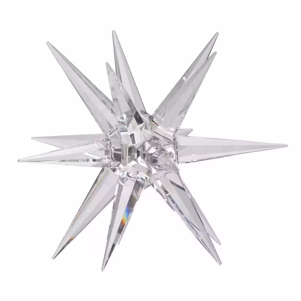 A & B Home Clear Large Karsta Star Irregular Decor Accent