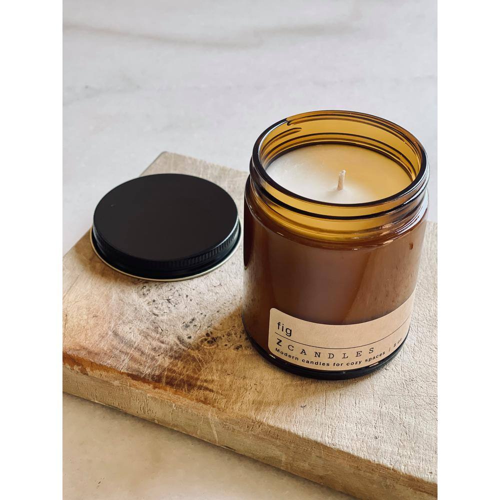 Z CANDLES Fig, Amber Jar Candle 8 oz.