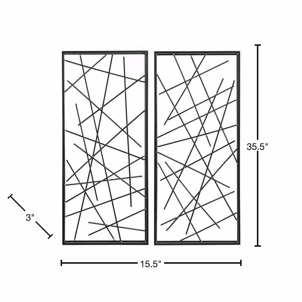 StyleCraft Contemporary Metal Wall Sculpures (Set of 2)