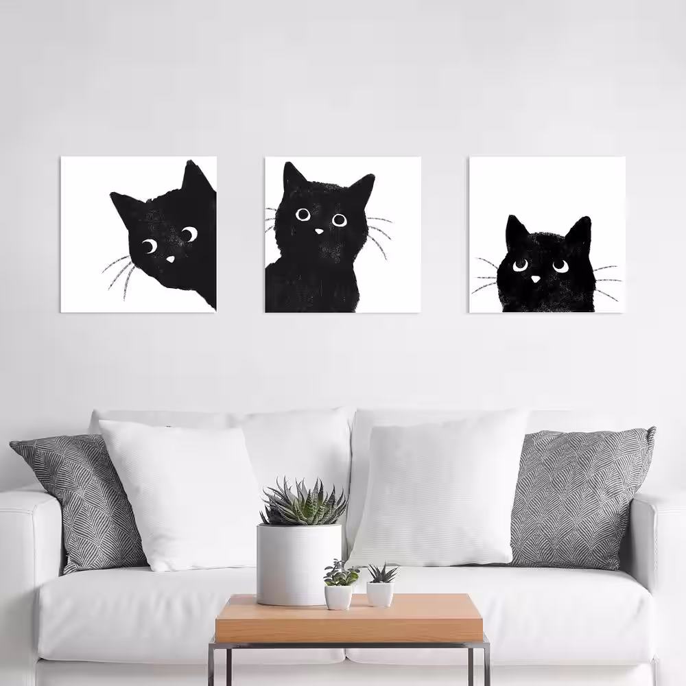 WallPops Black Cats Meow 3D Foam Wall Art
