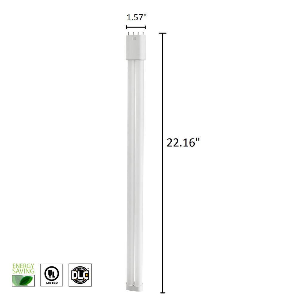 Sunlite 23-Watt 22.16 in. Linear Tube Bypass FT LED 2G11 Base Light Bulb, 3000K Warm White (1-Bulb)