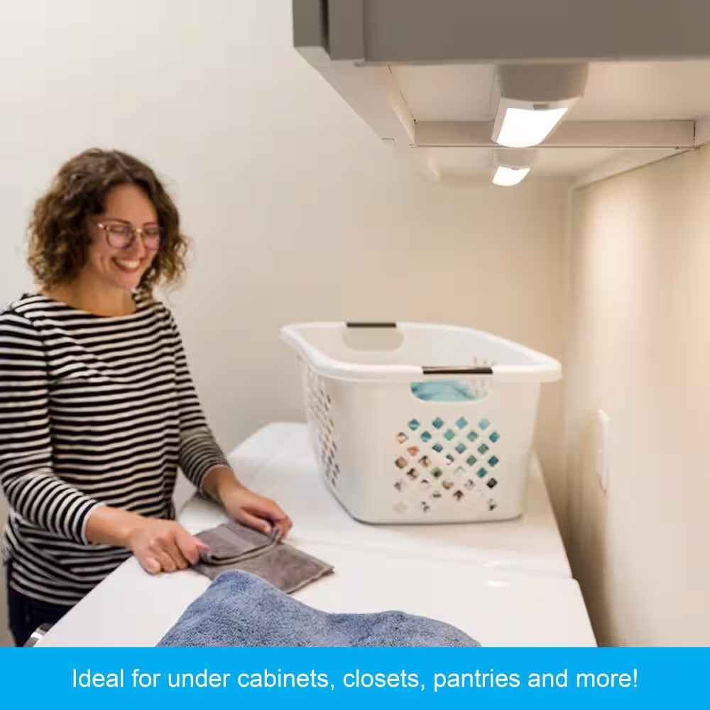 GE Battery-Operated 18 in. LED White Under Cabinet-Light Bar (6-Pack)