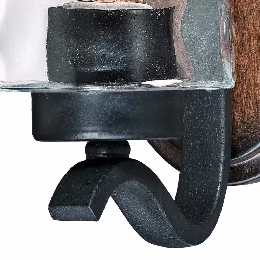Westinghouse Barnwell 1-Light Textured Iron and Barnwood Wall Mount Sconce