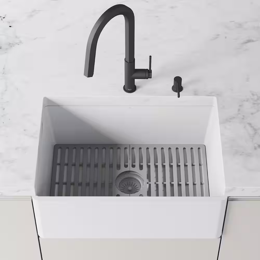 VIGO 23.75 in. x 14.875 in. Silicone Bottom Grid for 27 in. Single Bowl Kitchen Sink in Gray