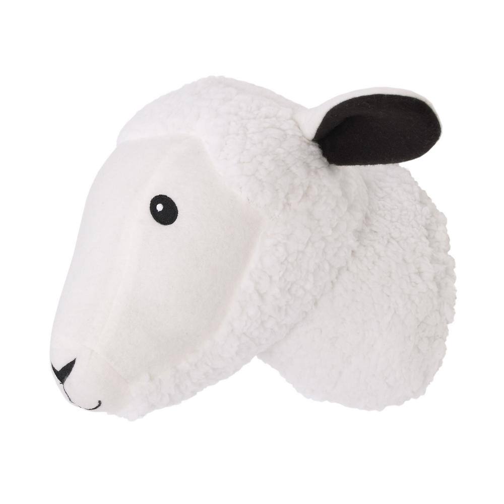 LITTLE LOVE BY NOJO Plush Fleece White Sheep Head Wall Decor