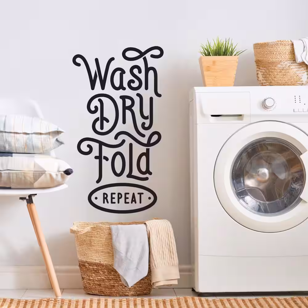 RoomMates Black Wash Dry Fold Repeat Wall Decals