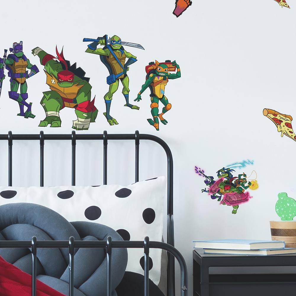 RoomMates Green and Red and Yellow Rise Of The TMNT Wall Decals