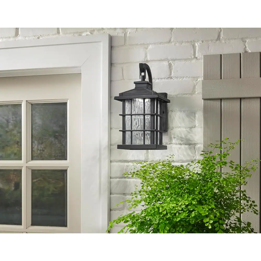 Home Decorators Collection Summit Ridge Zinc  Dusk to Dawn Integrated LED Outdoor Wall Lantern Sconce