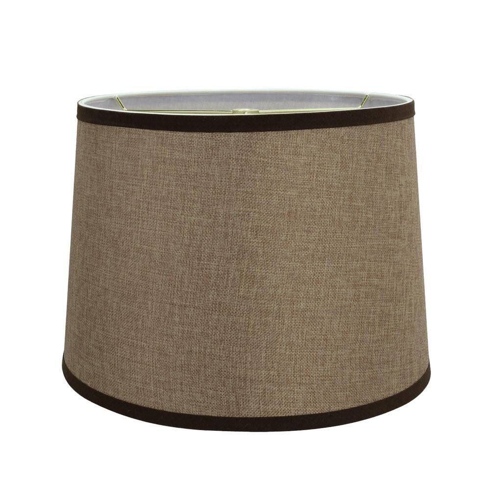 Aspen Creative Corporation 14 in. x 10 in. Straw Yellow Hardback Empire Lamp Shade